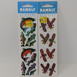 Hambly Stickers Vintage Laser Eagles Fish Wildlife